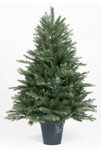 Malý umělý vánoční stromek ve výšce 110cm. Stromek obsahuje mnoho 3D větviček a tak vypadá jako živý. Stromek je zasazen v umělém květináči.