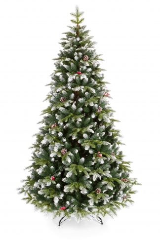 Umělý vánoční stromek 3D Jedle Zasněžená se vyznačuje svou dvoubarevnosti jehličí, které je po koncích zasněžené umělým sněhem. Stromek mě hezký tvar a cely je postaven na kovovém stojanu.