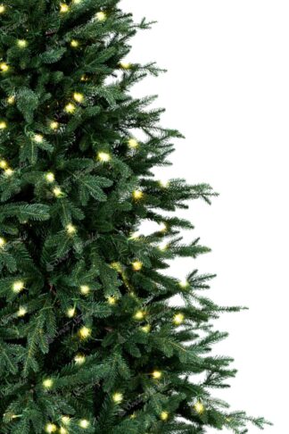 Umělý vánoční stromek 3D Smrk Horský LED. Strom má husté zelené větve s LED osvětlením.