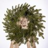 Zavěšený vánoční věnec 3D Jedle Smaragdová