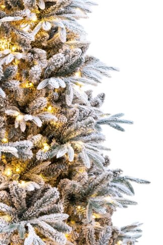 Umělý vánoční stromek 3D Jedle Sibírska. Strom má hustě zasněžené větve s LED osvětlením.