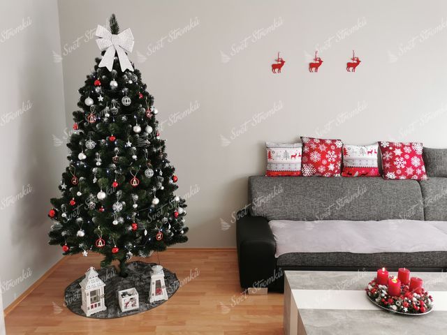 Umělý vánoční stromek Borovice Zasněžená 180cm