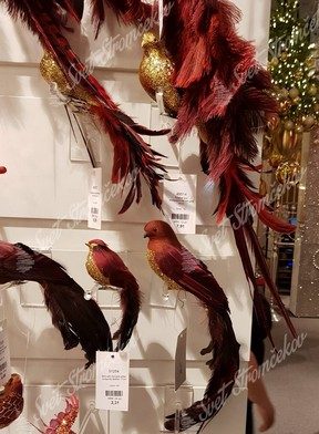 Vánoční ozdoby na stromek, barevní vtáčkové