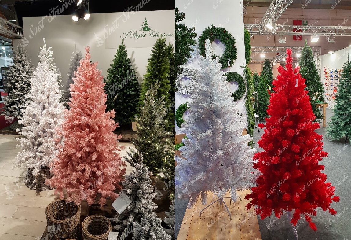 Barevné vánoční stromky