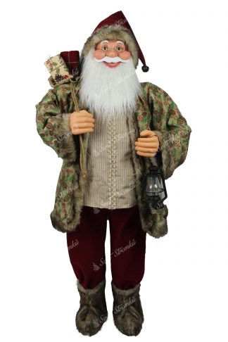 Dekorace Santa Claus Krémově-bordový 150cm