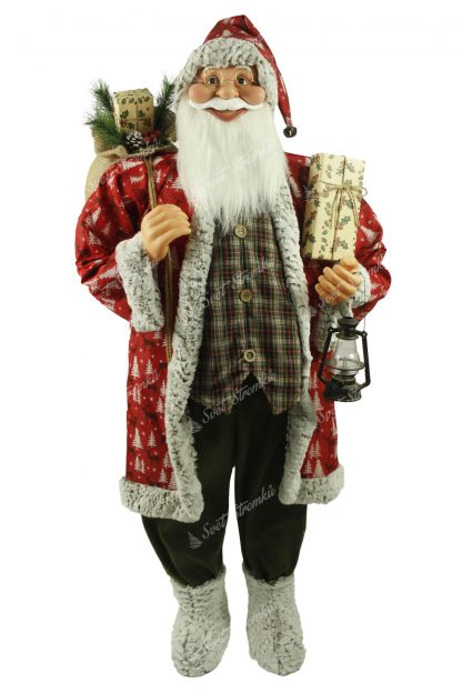 Dekorace Santa Claus Tradiční vzorovaný 150cm