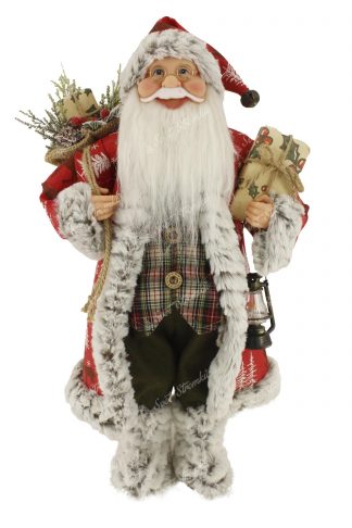 Dekorace Santa Claus Tradiční vzorovaný 46cm