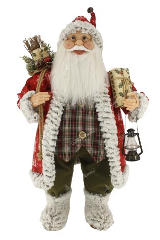 Dekorace Santa Claus Tradiční vzorovaný 80cm