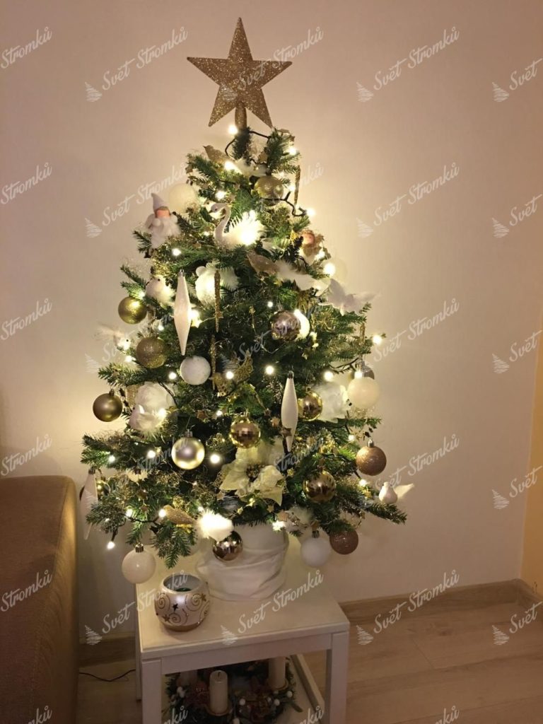 Umělý vánoční stromek 3D Jedle Normandská v květináči 110cm