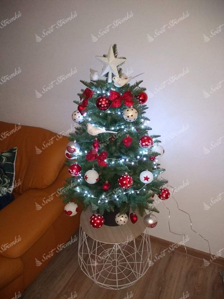 Umělý vánoční stromek 3D Mini Smrk v květináči 80cm