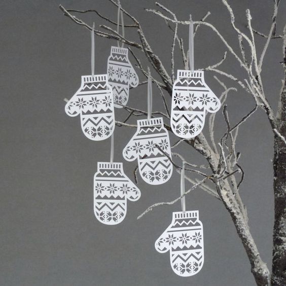 Vánoční ozdoby na stromeček z papíru