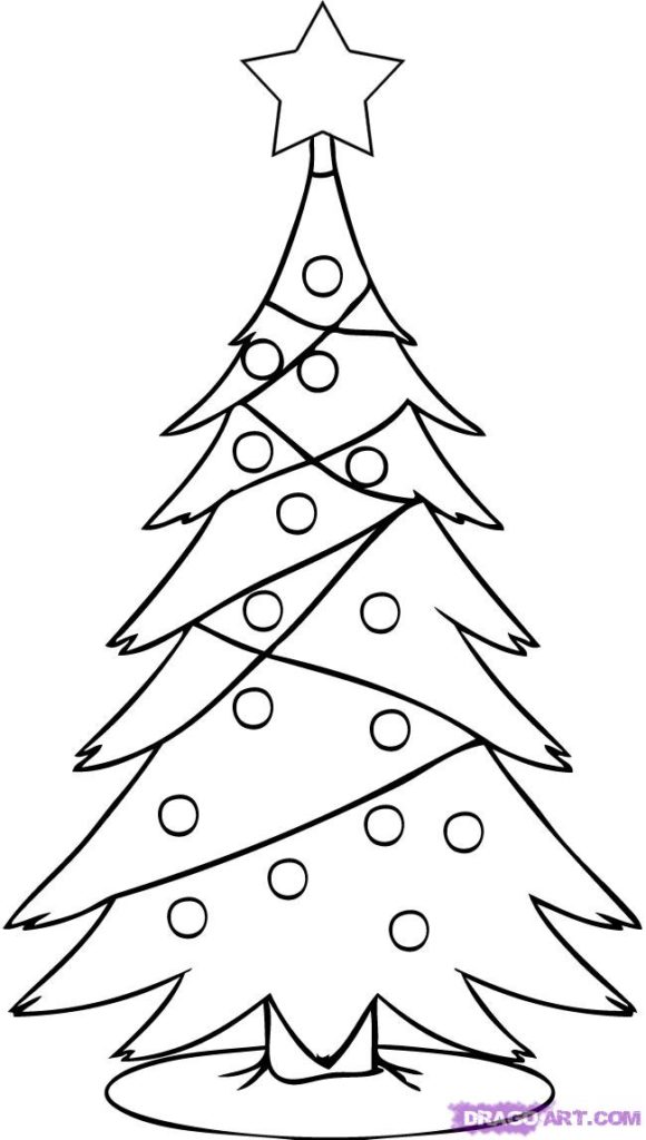 Vánoční stromeček kreslený