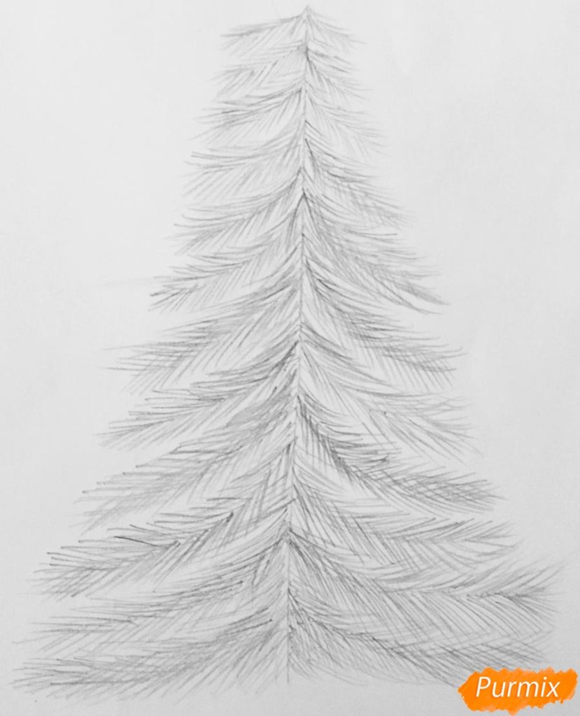 Kreslený vánoční stromeček