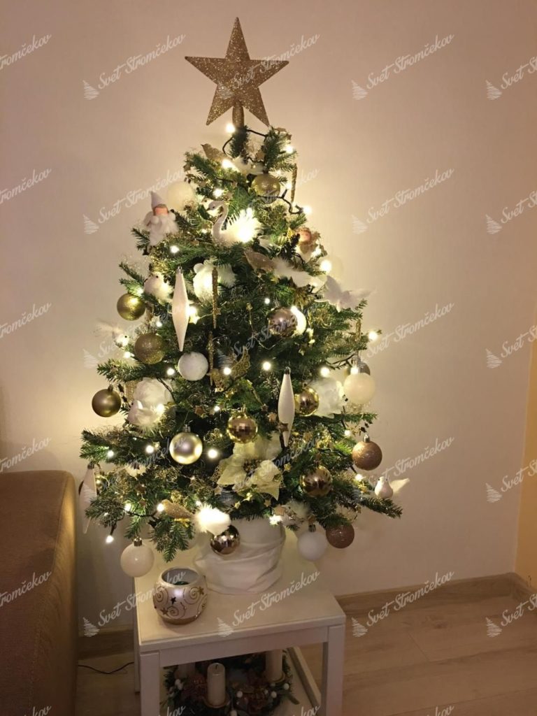 Malý umělý vánoční stromek 3D mini Jedle Normandská 110