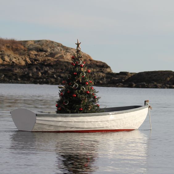 Vánoční stromeček na lodi