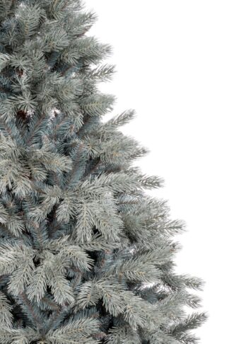 Umělý vánoční stromek 3D Borovice Stříbrná. Strom má silné stříbřitě zelené větve.