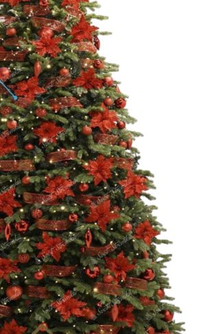 Detail stromku Gigantický vánoční stromek 3D Smrk Exkluzív LED s dekoračním balíčkem
