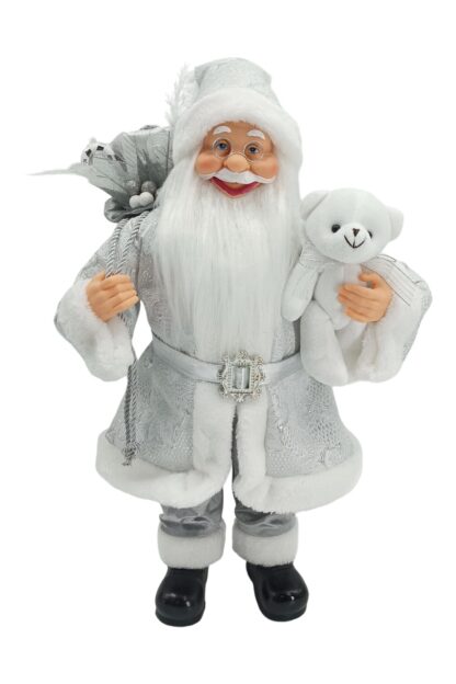 Dekorace Santa Claus Stříbrný 60cm