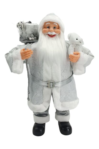 Dekorace Santa Claus Stříbrný 80cm