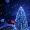 Svazkové LED vánoční osvětlení studená bílá na vánočním stromku
