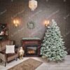Umělý vánoční stromeček 3D Smrk Stříbrný má husté zelenostříbrné větvičky