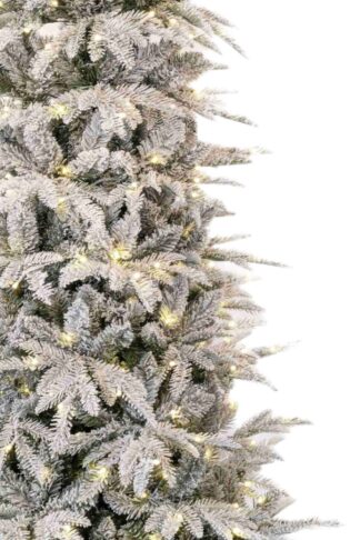 Umělý vánoční stromek 3D Jedle Bílá Štíhlá LED detail jehličí