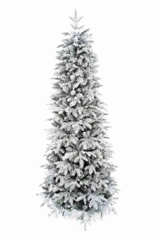 Umělý vánoční stromek 3D Jedle Bílá Úzká má hustě zasněžené větvičky