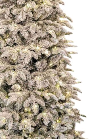 Umělý vánoční stromek 3D Jedle Bílá Úzká LED detail jehličí