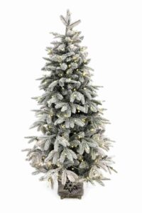 Umělý vánoční stromeček 3D Smrk Arktický v květináči LED