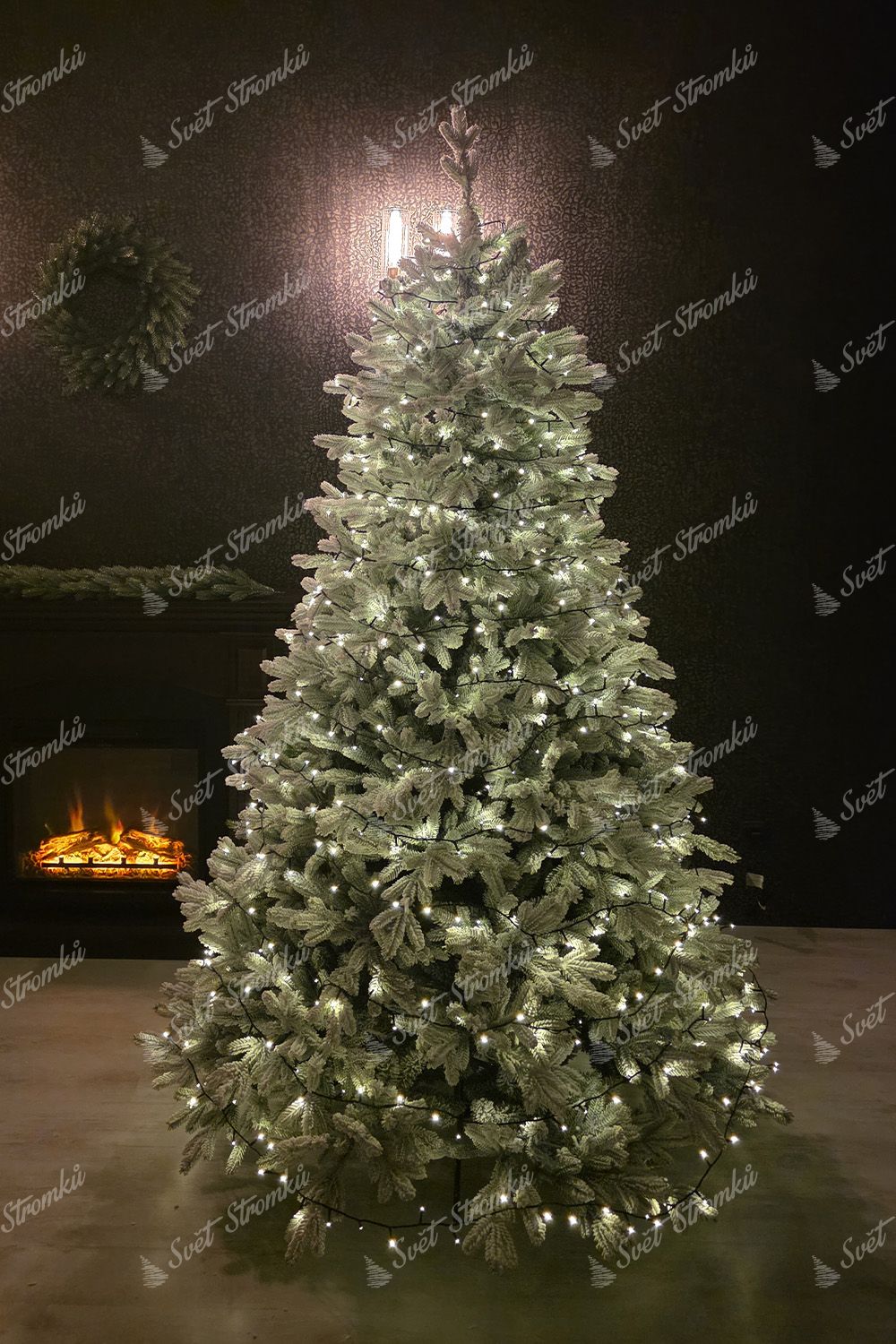 Vánoční LED osvětlení na stromeček teplá bílá 25m 500LED