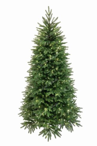 Umělý vánoční stromek FULL 3D Smrk Kalifornský LED má realistický vzhled a přirozeně zelené větvičky, ve kterých je promotáno LED osvětlení