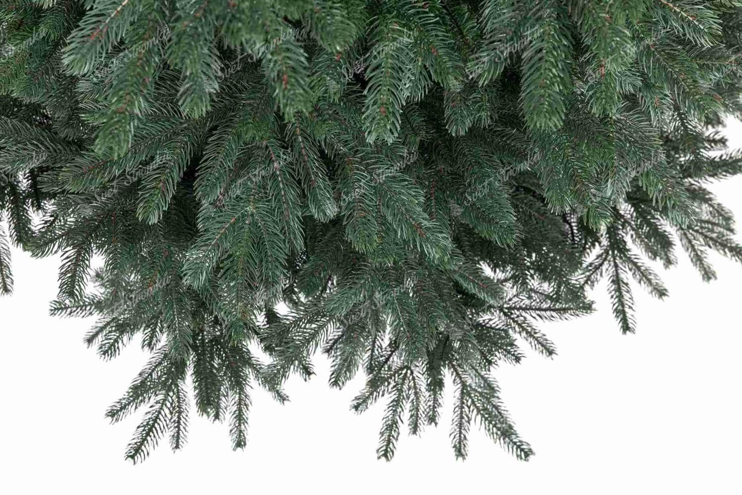Detail vánočního stromku FULL 3D Smrk Tatranský s realistickými větvičkami tmavě zelené barvy